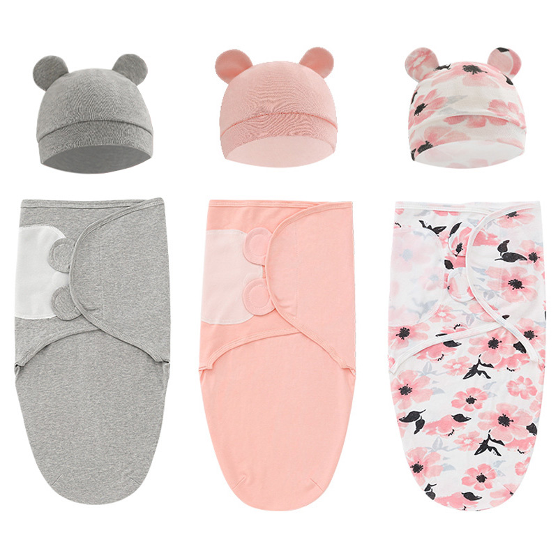 Baby Sleep Sack - 신생아 배넷저고리 담요 랩 모자 세트,
