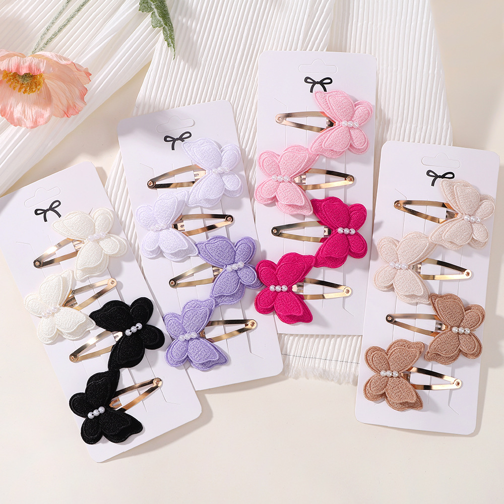 Baby Products Set - 4 개/대 여자를위한 나비 헤어 클립
