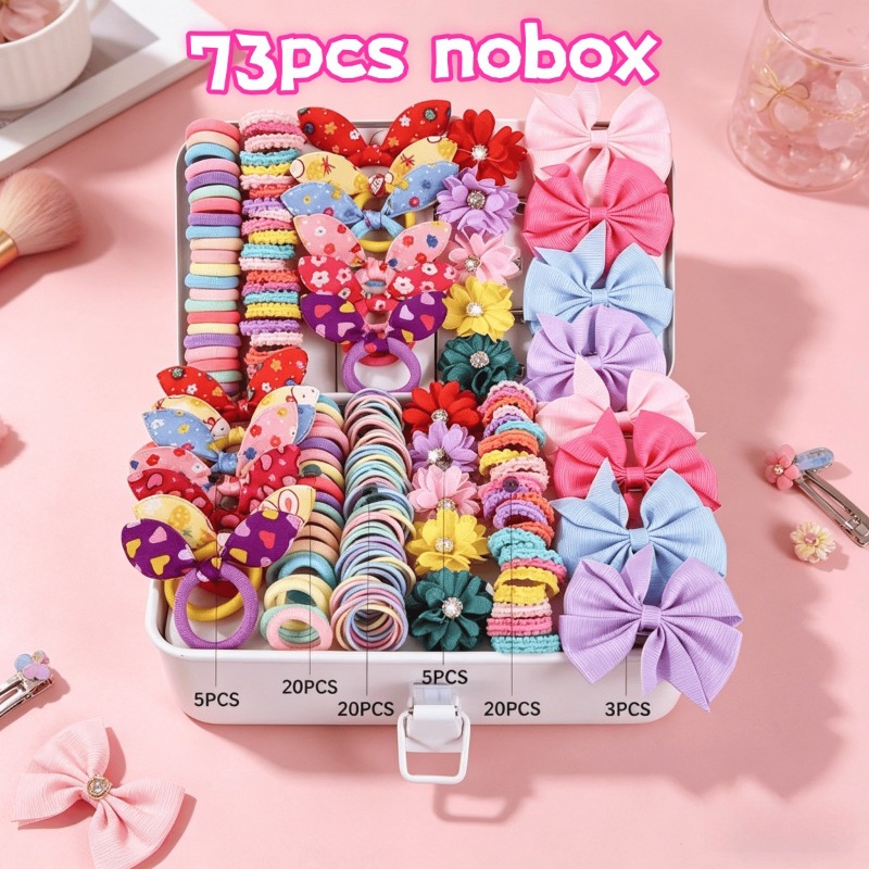 Baby Products Set - 73종 신상 패브릭 여자아이 헤어 액세서리