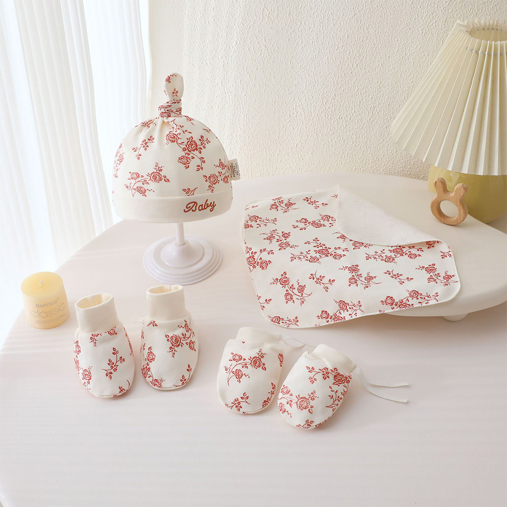 Baby Products Korean - 신생아 남아&여아 모자 장갑 양말 손수건