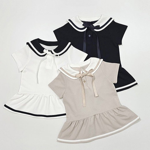 Baby Products Korean - 여아 베이비 칼라 원피스 2026 여름