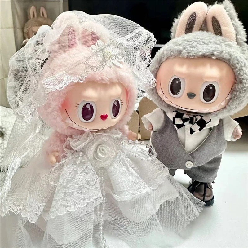 15 17cm 라부부 인형 웨딩 연인 드레스 의상 쉬폰 - Baby Products Set 리뷰 및 가격