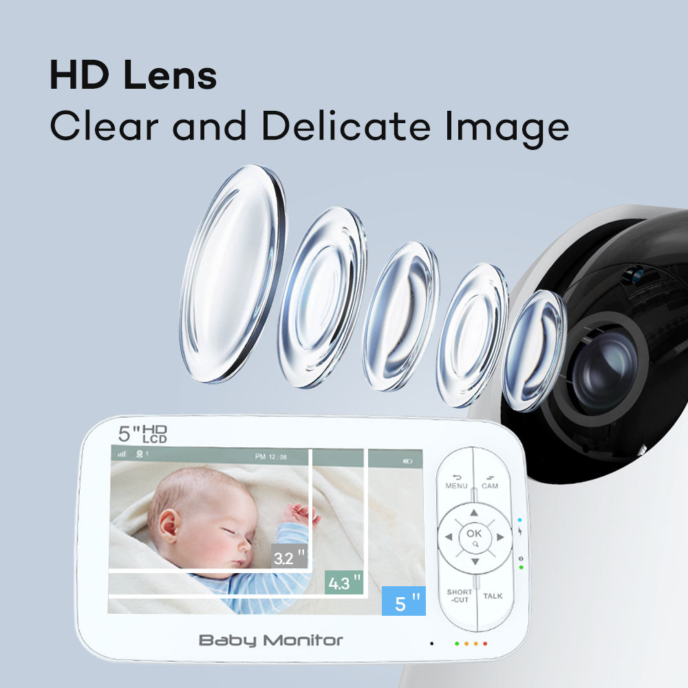 5인치 2MP 1080P 앱 원격 제어 WIFI 베이비 - Baby Products Video 리뷰 및 가격