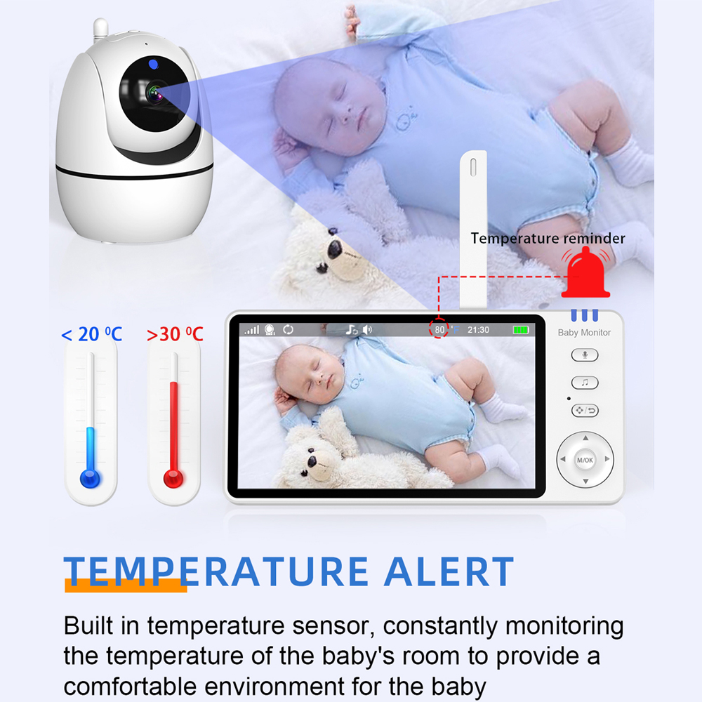 카메라와 오디오가 포함된 비디오 베이비 모니터, 5인치 - Baby Products Video 리뷰 및 가격