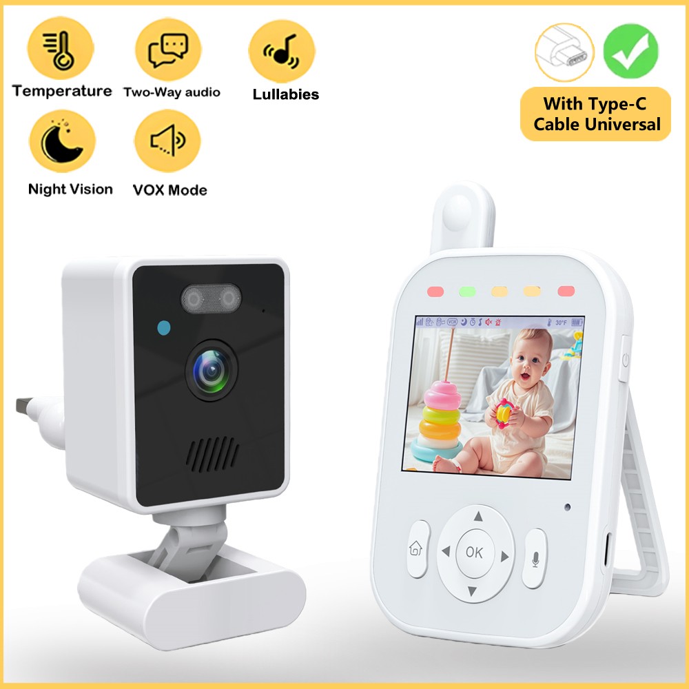 베이비 모니터 무선 실내 2.8인치 감시 비디오 양방향 - Baby Products Video 리뷰 및 가격