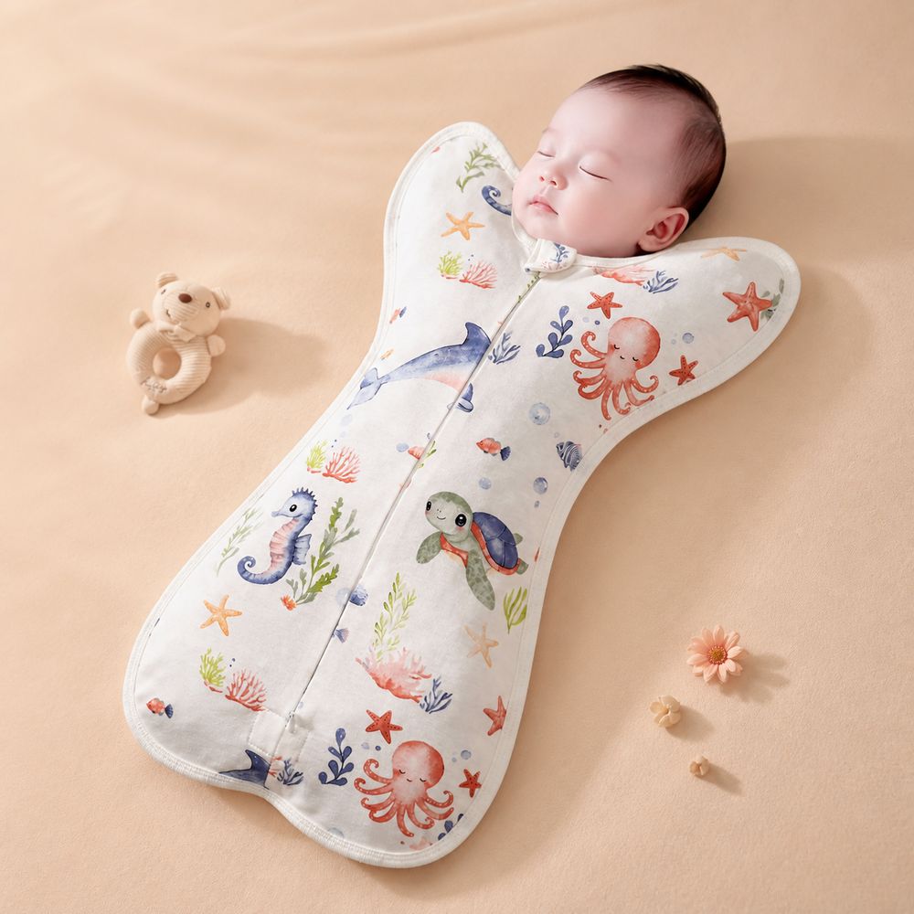 면 소재 아기 포대기 지퍼형 프린트 패턴 신생아 수면  - Baby Sleep Sack 리뷰 및 가격